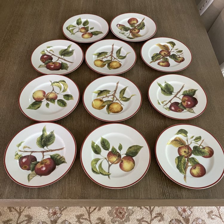 Williams Sonoma Fruit Plates - Set of 11 - Changover Sales